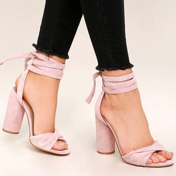 Steve Madden Womens Clary Grey Suede Ankle Wrap Heels 7.5 - Picture 11 of 11